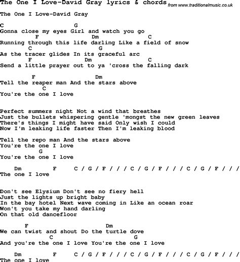 the one i love lyrics|the one i love lyrics david gray.